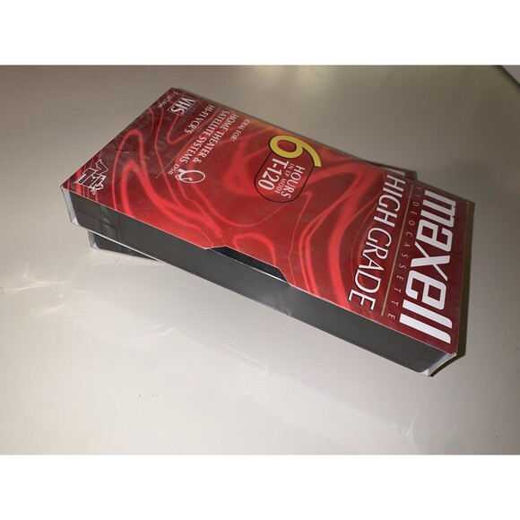 2 Maxell High Grade T-120 VHS Blank Tapes 2-6 Hour SEALED - Picture 3 of 8